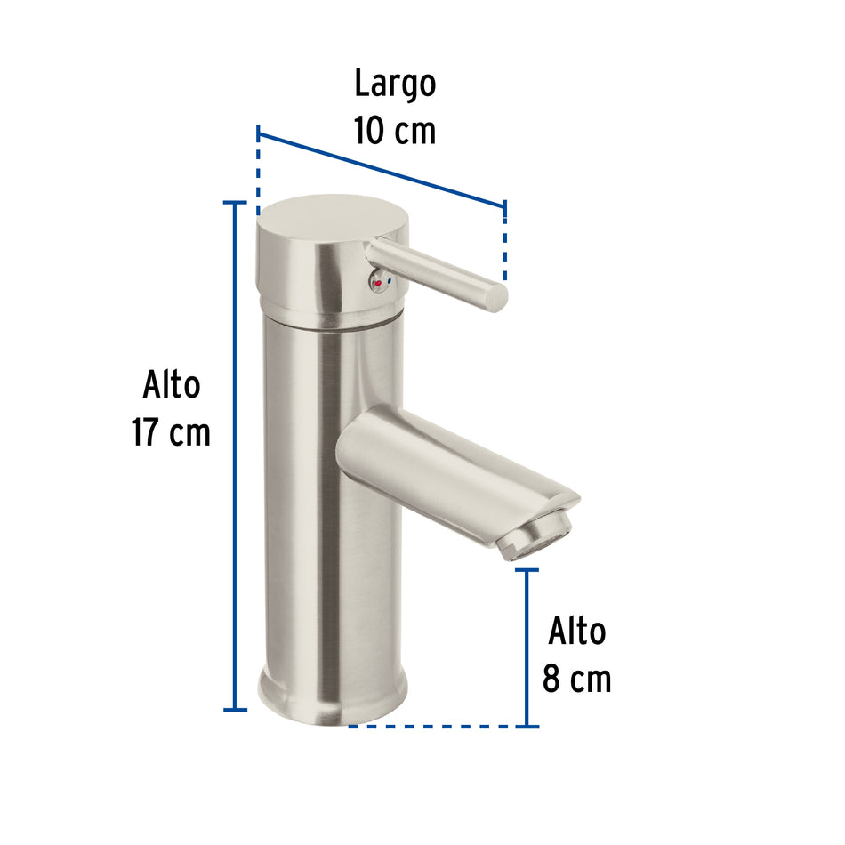 Monomando corto satín para lavabo, Foset Tubig Caja con 2, 47791