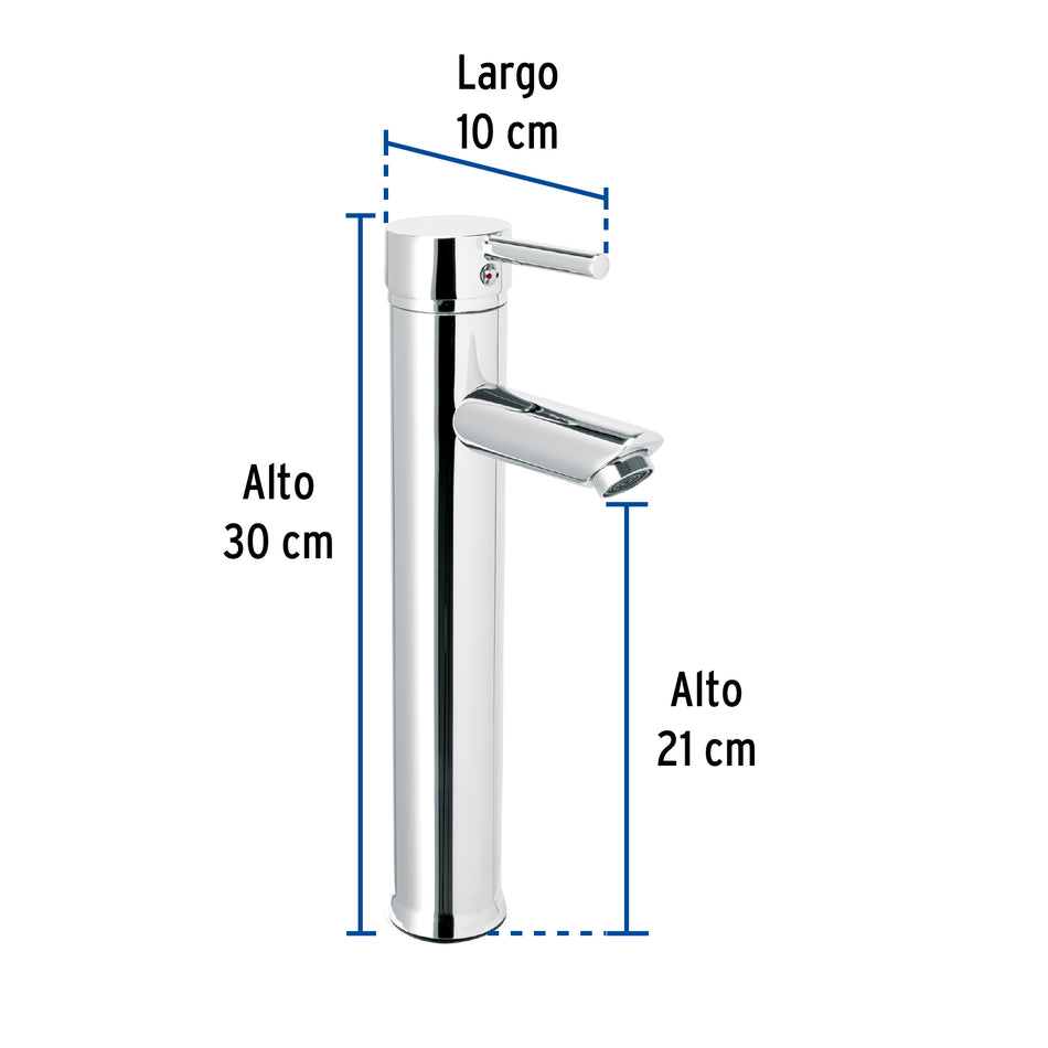 Monomando alto cromo para lavabo, Foset Tubig, 47793