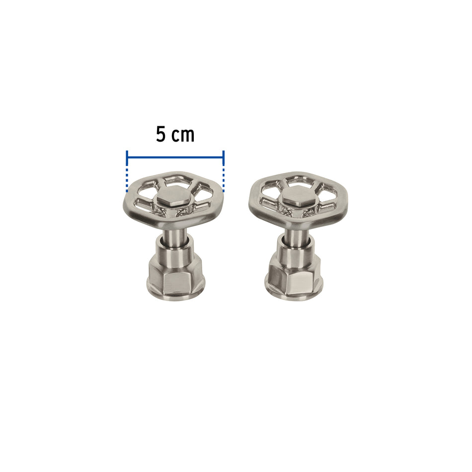 Juego de 2 manerales para mezcladora, volante, satín, Tubig, 46870