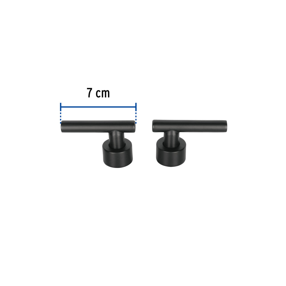 Juego de 2 manerales para mezcladora, palanca, negro, Tubig, 46868