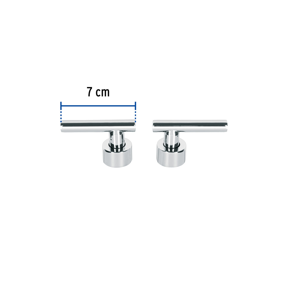 Juego de 2 manerales para mezcladora, palanca, cromo, Tubig, 46866