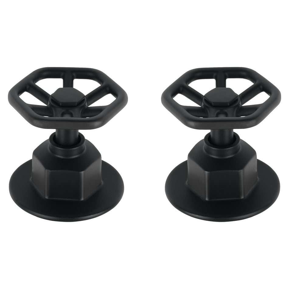 Juego de 2 manerales para regadera, volante, negro, Tubig Caja con 4, 46880