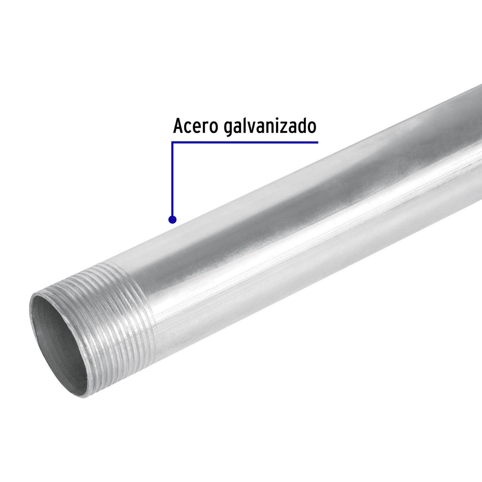 Tubo Conduit 1 1/4' para mufa, pared gruesa (0.9 mm), 1.5 m Caja con 5, 47389