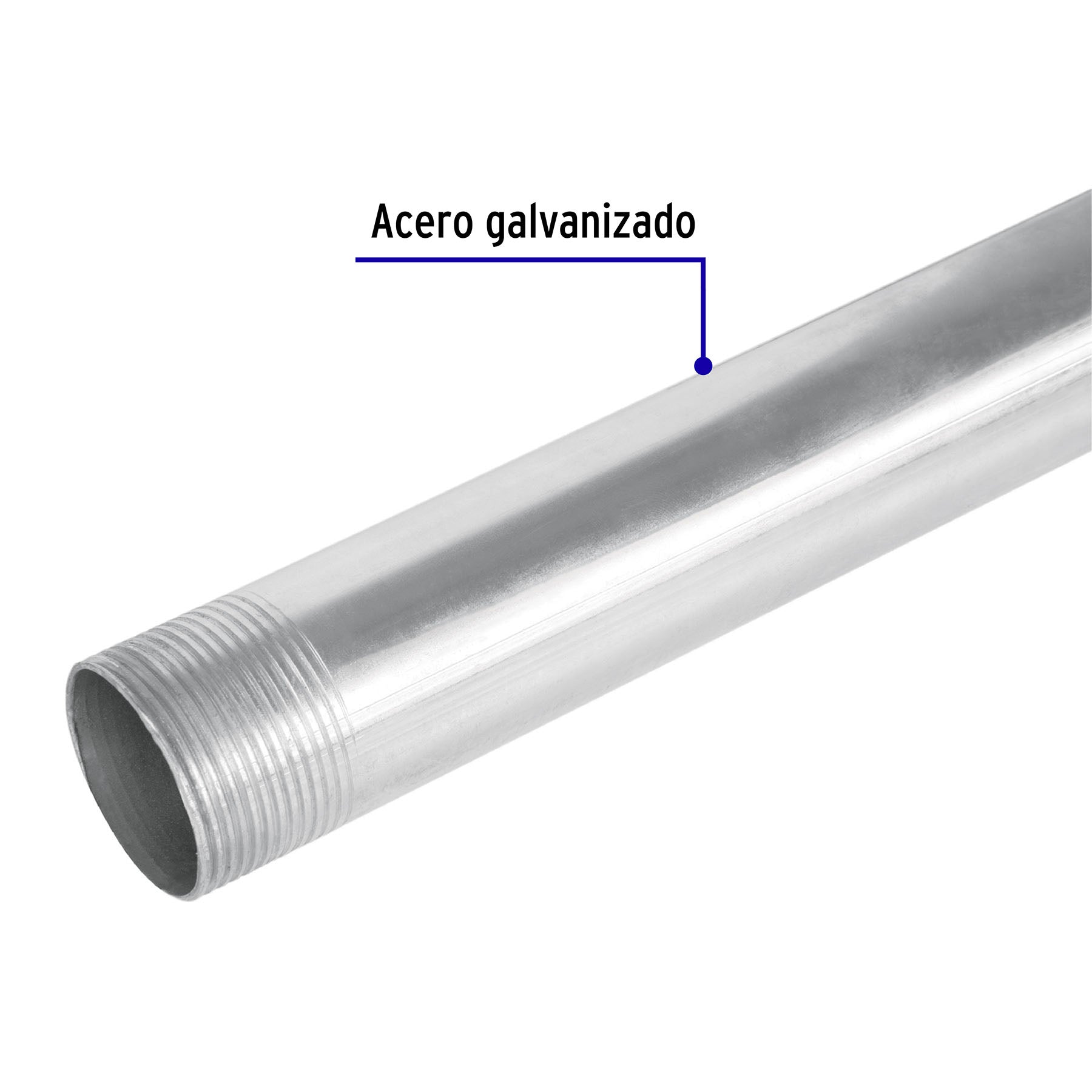 Tubo Conduit 1 1/4' para mufa, pared gruesa (0.9 mm), 3 m, 47233