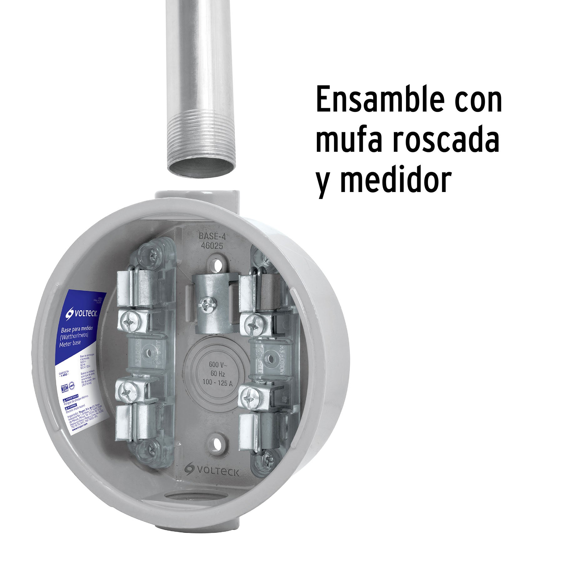 Tubo Conduit 1 1/4' para mufa, pared gruesa (0.9 mm), 3 m, 47233