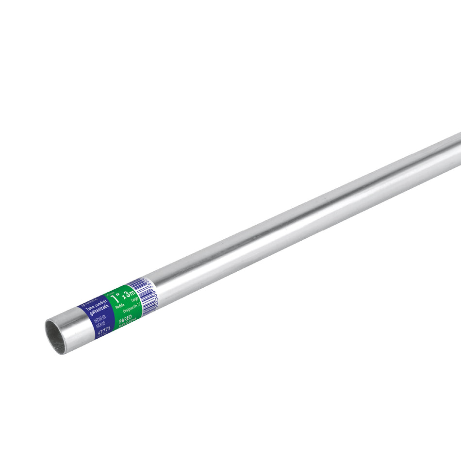 Tubo Conduit 1' pared delgada (1.6 mm), et. verde, 3 m Caja con 5, 47773