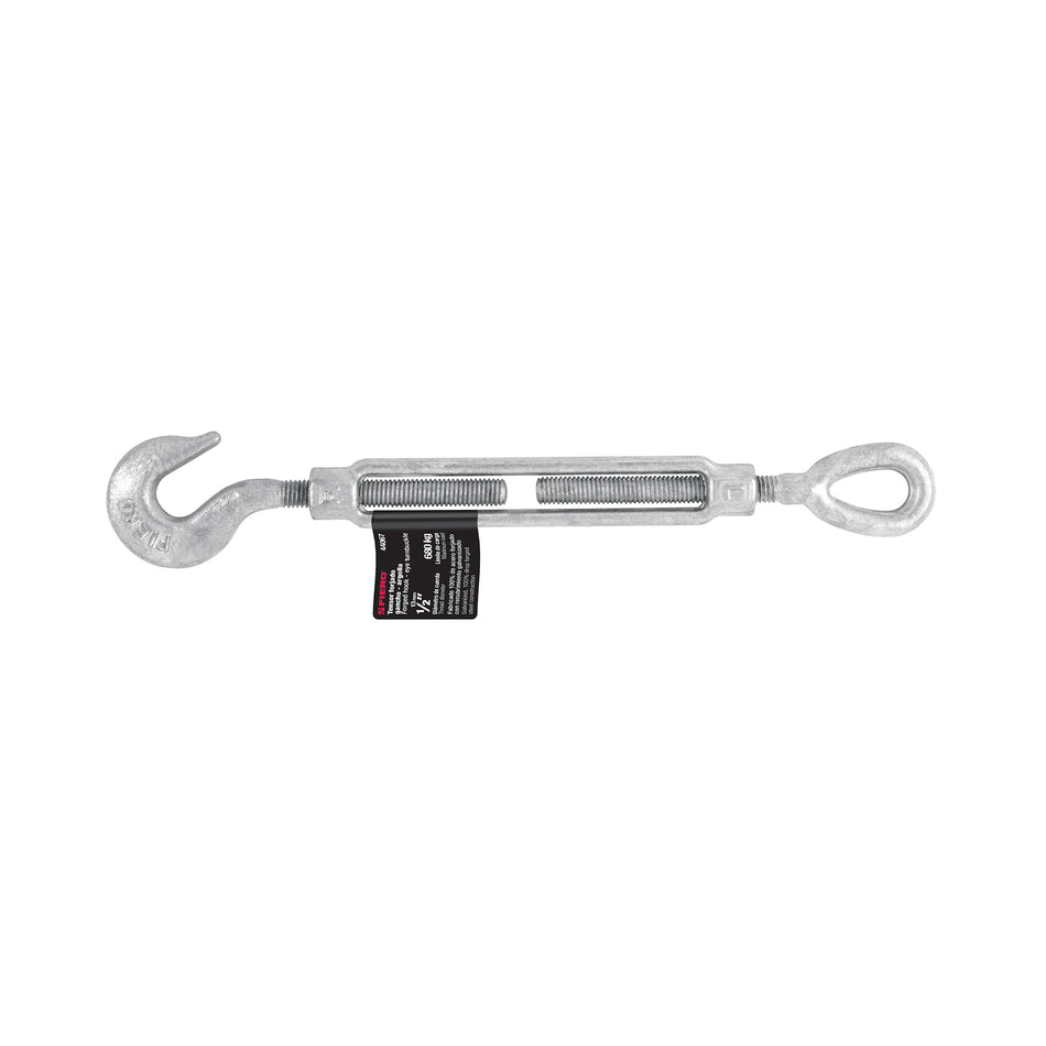 Tensor forjado 1/2' gancho-argolla, Fiero Caja con 2, 44067