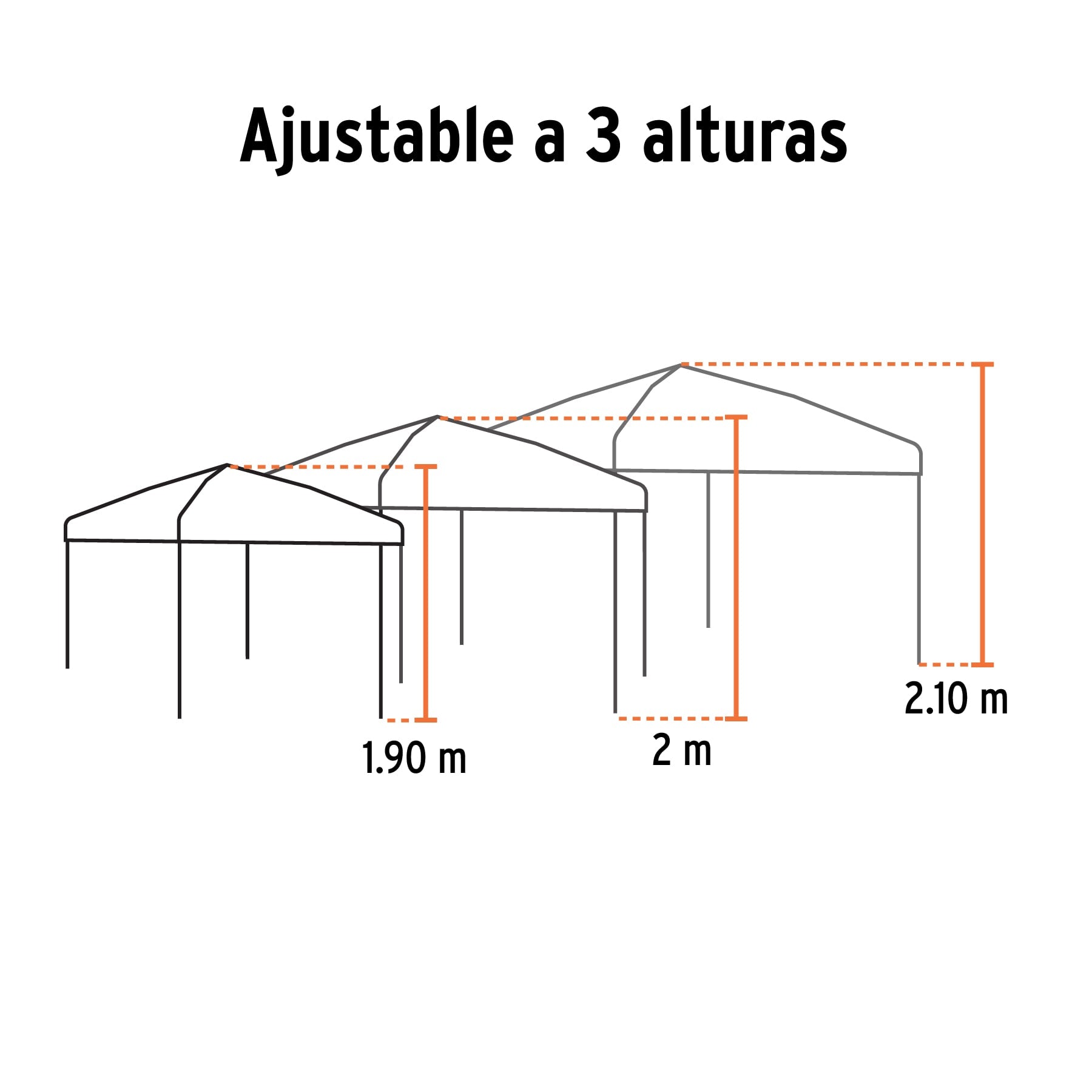 Toldo plegable de 3 x 3 m, Truper, 66075