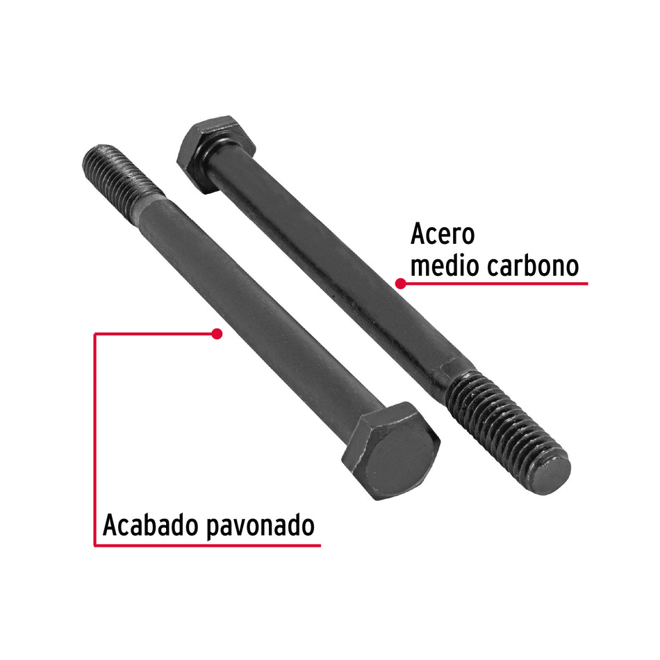 Bolsa con 50 tornillos 5/16' x 4' acero grado 5, FIERO Caja con 3, 44780