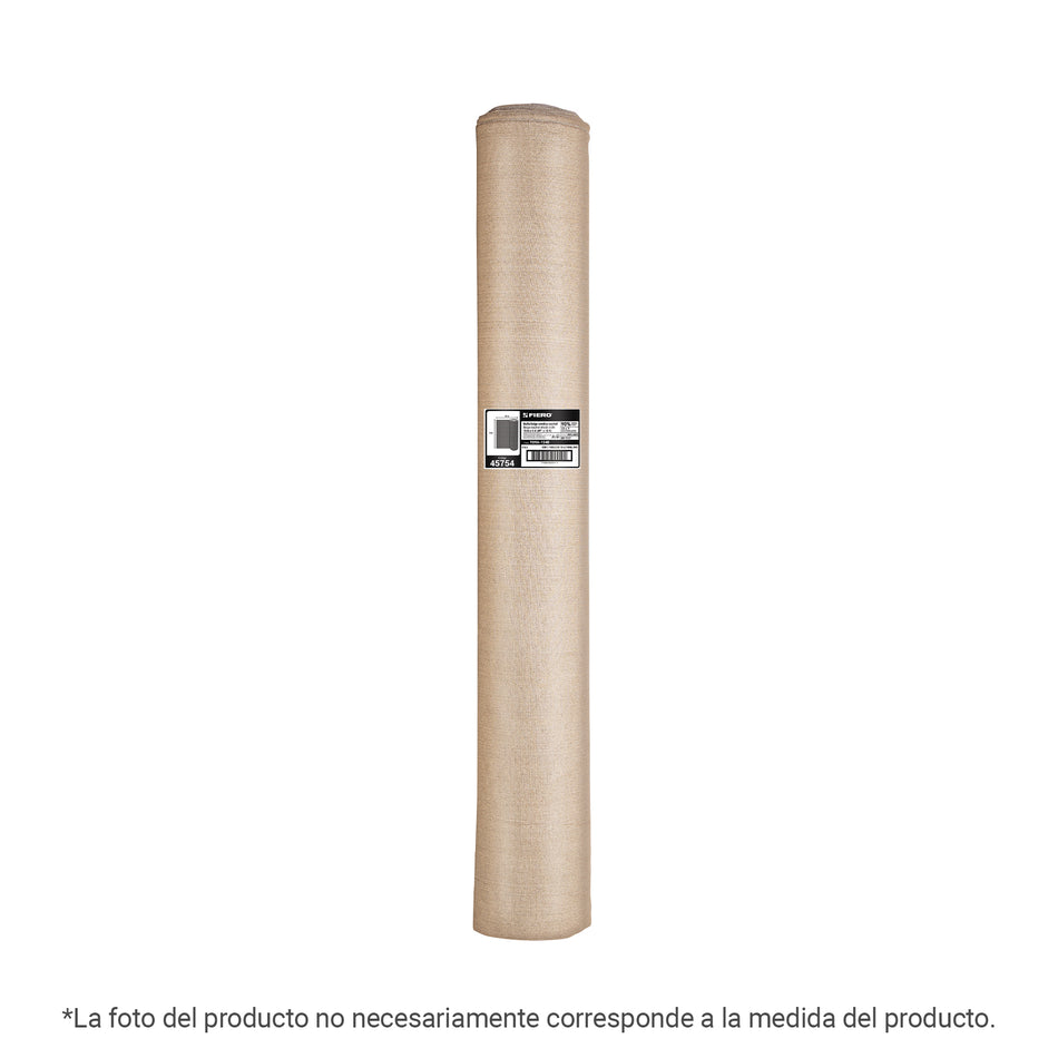 Rollo de malla sombra raschel 90% de 15m x 2m, beige, FIERO, 45751