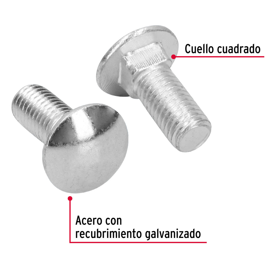 Bolsa con 40 tornillos 1/2' x 1-1/4' tipo coche, Fiero Caja con 3, 44746