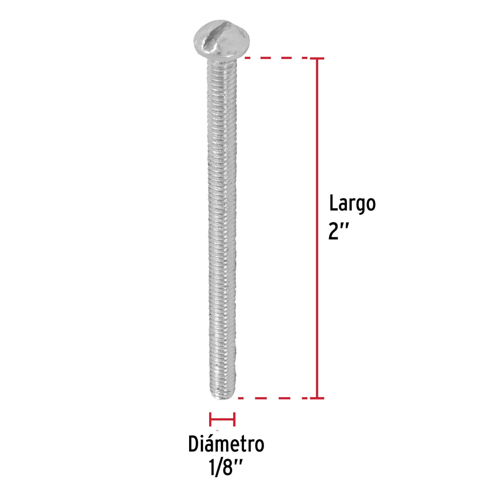 Bolsa con 250 tornillos 1/8' x 2' tipo estufa, Fiero Caja con 6, 44605
