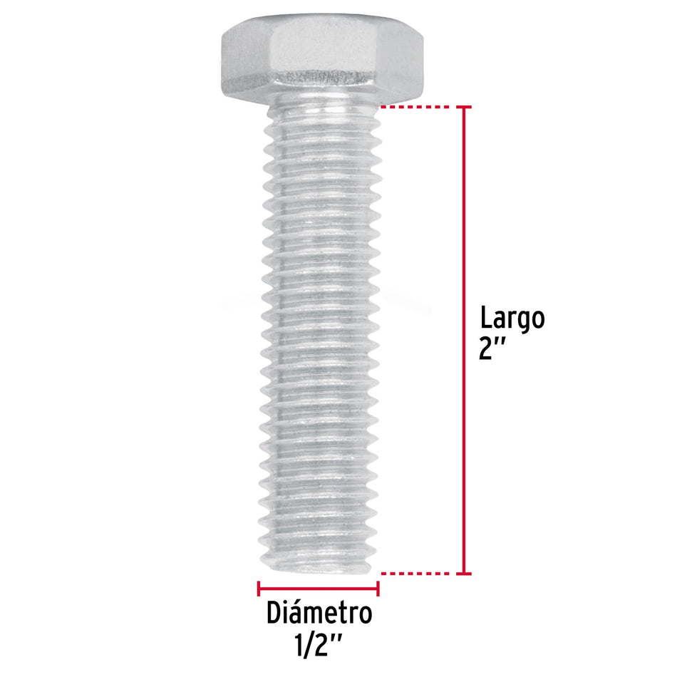Bolsa con 30 tornillos 1/2' x 2' tipo máquina, FIERO Caja con 3, 44594