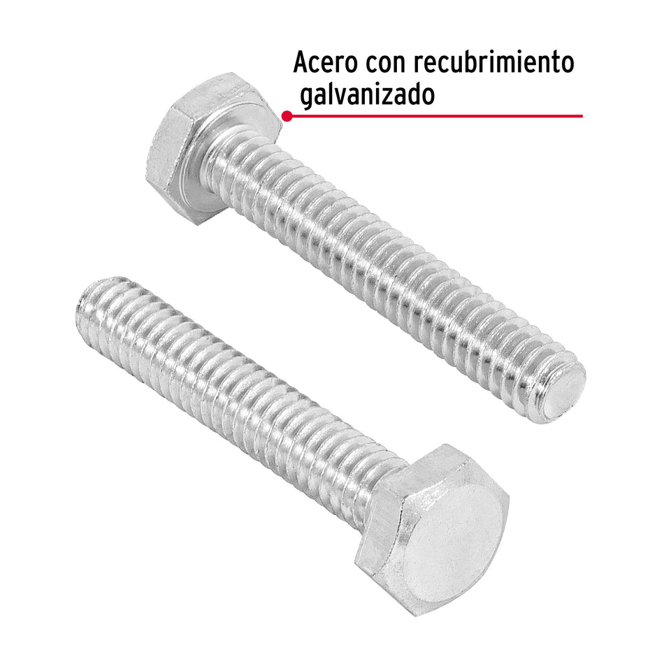 Bolsa con 80 tornillos 1/4' x 1-1/2' tipo máquina, FIERO Caja con 6, 44560