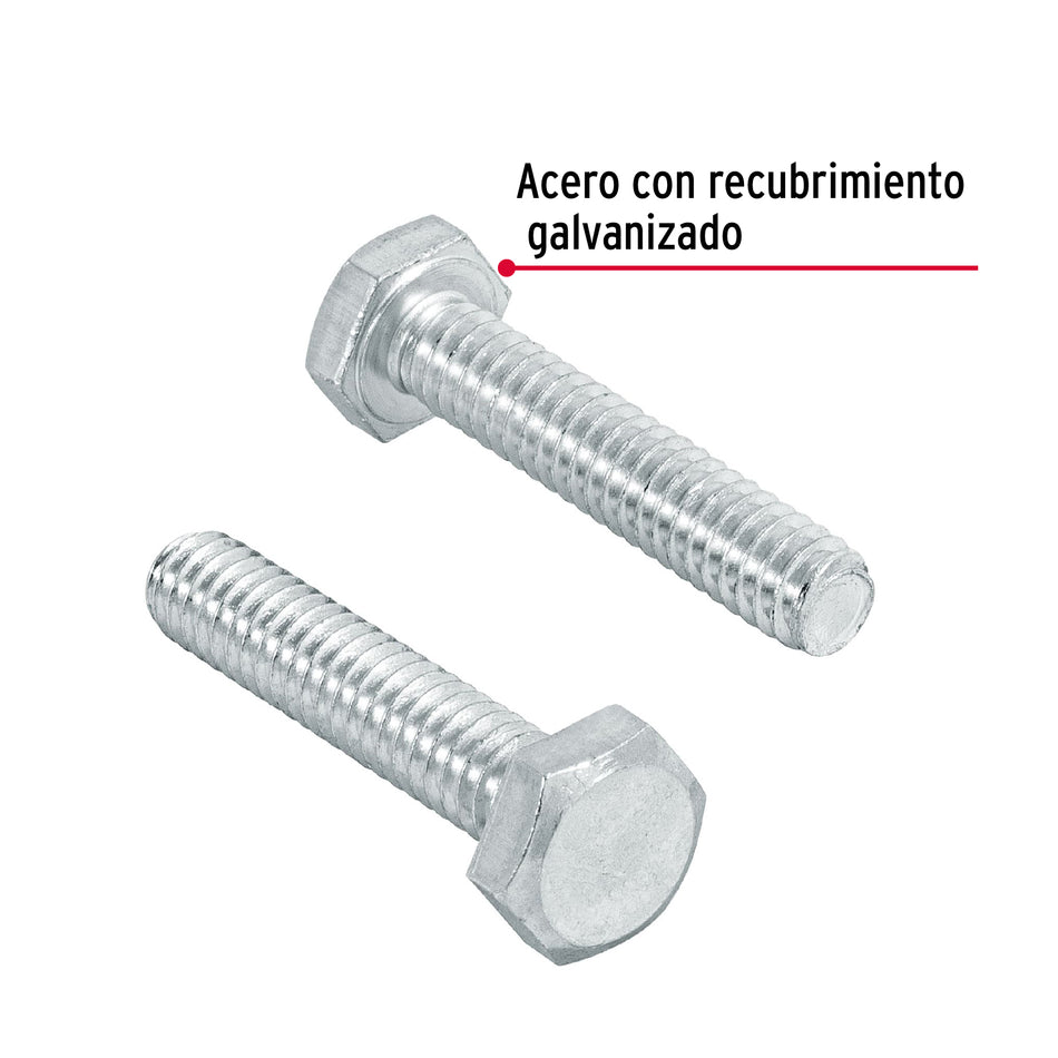 Bolsa con 100 tornillos 1/4' x 1-1/4' tipo máquina, FIERO Caja con 6, 44559