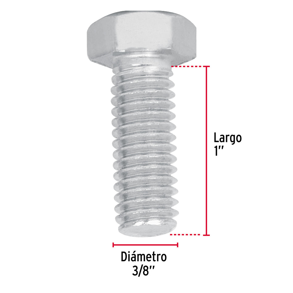 Bolsa con 40 tornillos 3/8' x 1' tipo máquina, FIERO Caja con 6, 44575