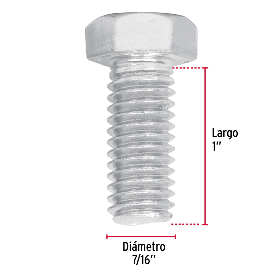Bolsa con 60 tornillos 7/16' x 1' tipo máquina, FIERO Caja con 3, 44583