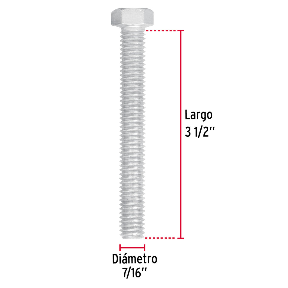 Bolsa con 20 tornillos 7/16' x 3-1/2' tipo máquina, FIERO Caja con 3, 44589