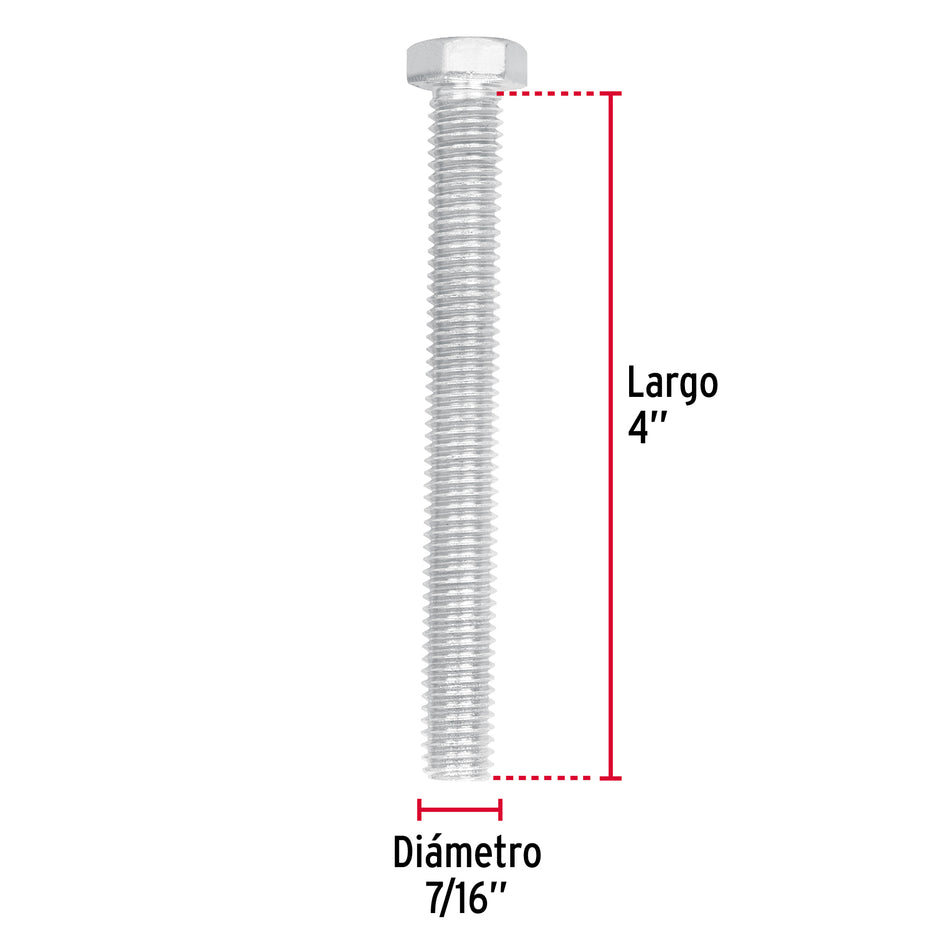 Bolsa con 20 tornillos 7/16' x 4' tipo máquina, FIERO Caja con 3, 44590