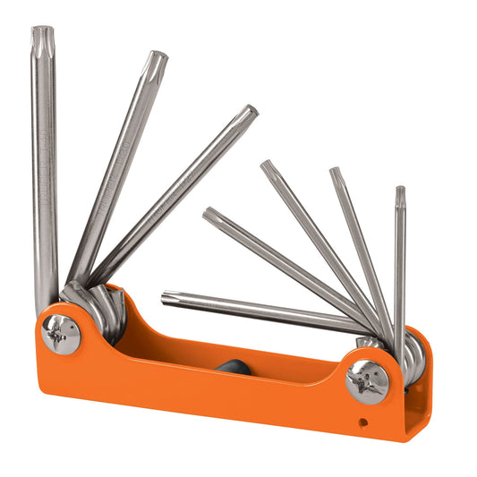 Juego de 8 llaves torx tipo navaja, cuerpo de lámina, TRUPER Caja con 6, 15569