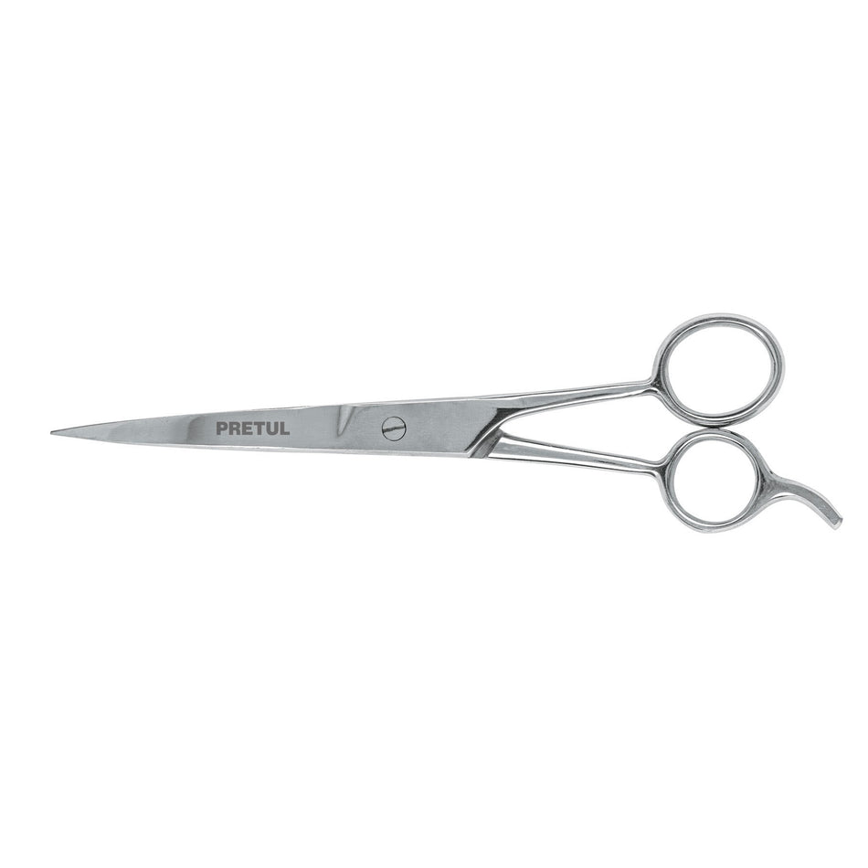 Tijera 7-1/2' acero inox con gancho, para estilista, PRETUL Caja con 6, 23178