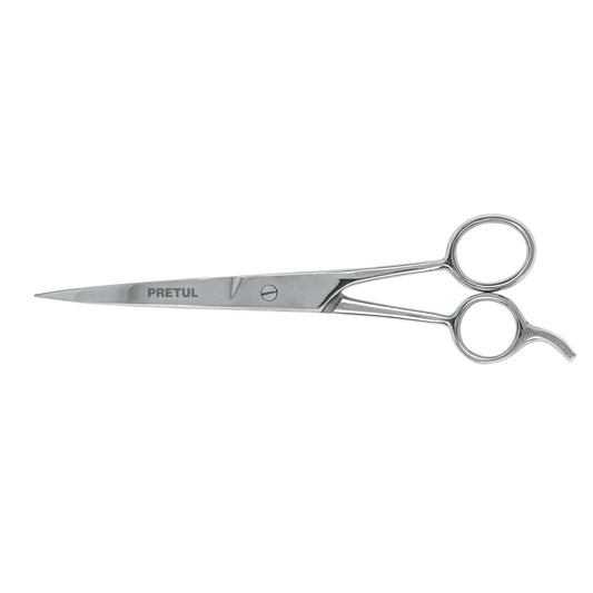 Tijera 7-1/2' acero inox con gancho, para estilista, PRETUL Caja con 6, 23178
