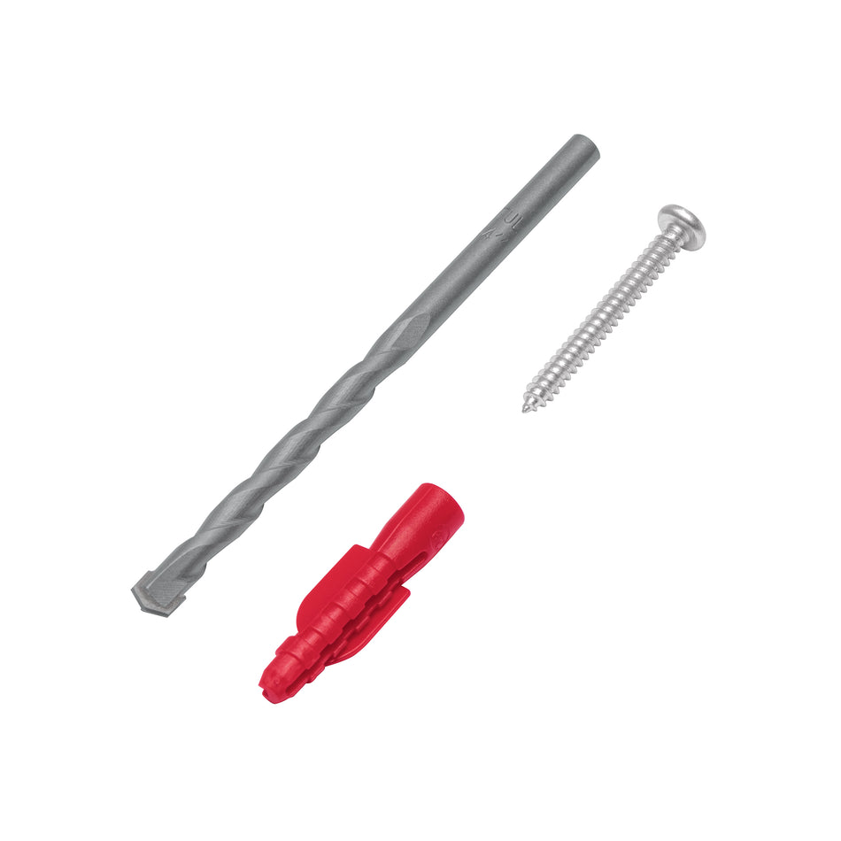 Kit de 20 taquetes 1/4' con pijas #8 y 1 broca 1/4', Fiero Caja con 20, 40159