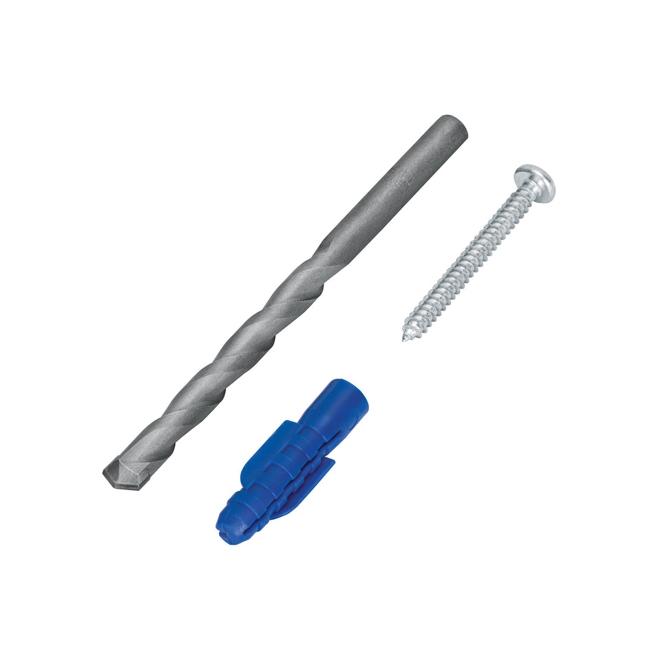 Kit de 20 taquetes 3/8' con pijas #12 y 1 broca 3/8', Fiero Caja con 10, 40161