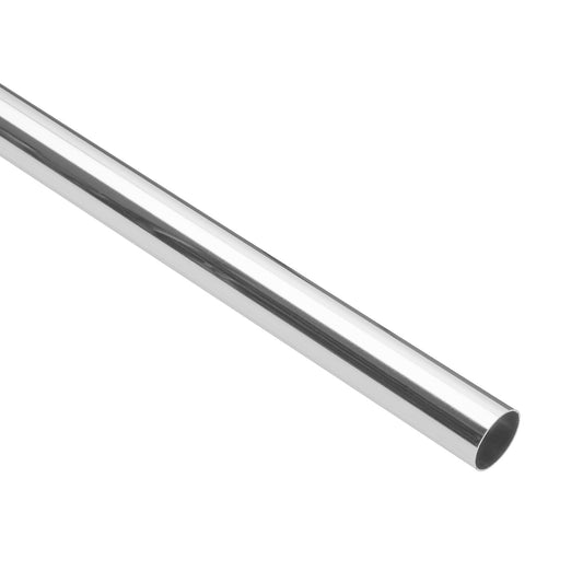 Tubo redondo para clóset, 2.4 m, acero cromado, Hermex Caja con 10, 45892