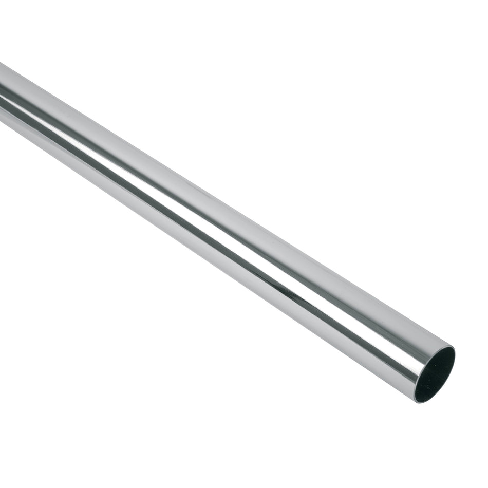Tubo redondo para clóset, 3.0 m, acero cromado, Hermex Caja con 10, 48974