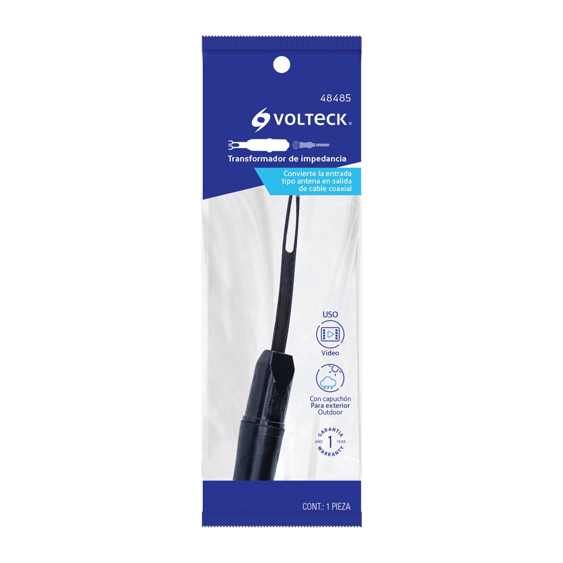 Transformador de impedancia para exteriores, Volteck, 48485