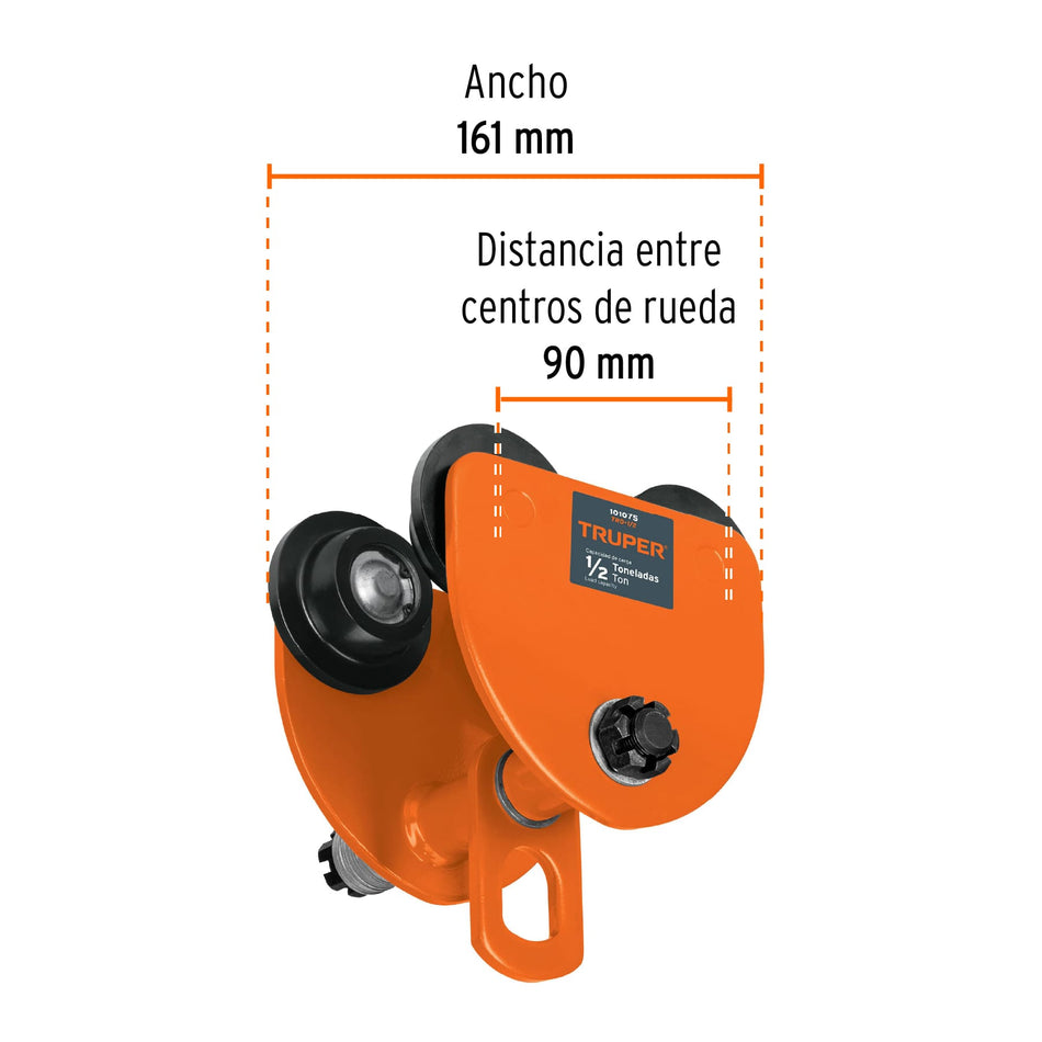Trole de carga 1/2 ton para vigas IPS e IPR, ajustable, 101075