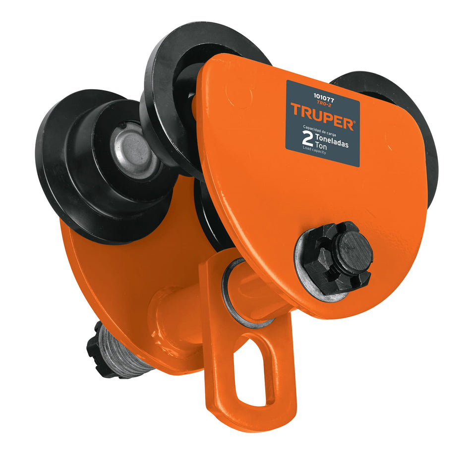 Trole de carga 2 ton para vigas IPS e IPR, ajustable, Truper, 101077