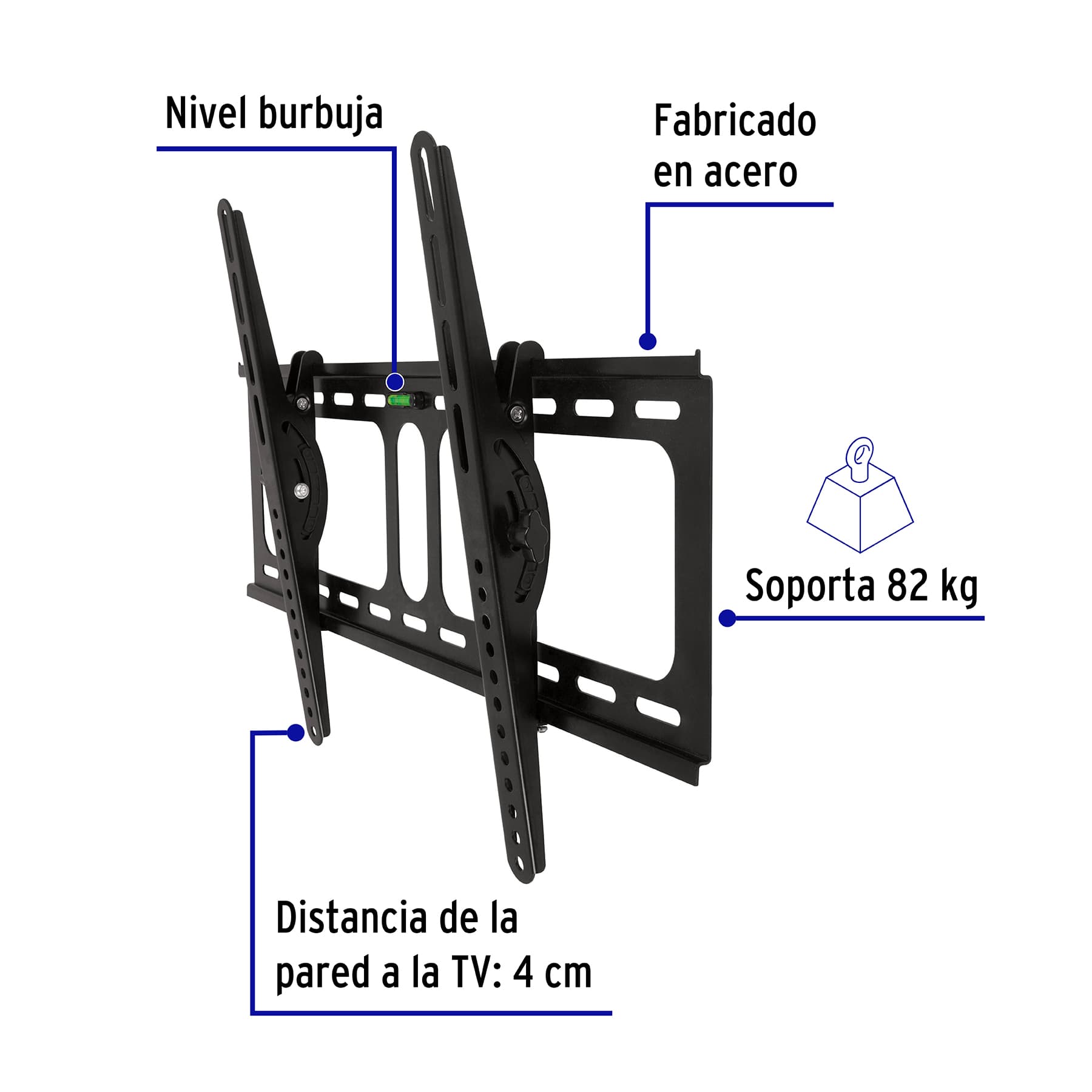 Soporte para pantallas de 26' a 65' con movimiento angular, 46093