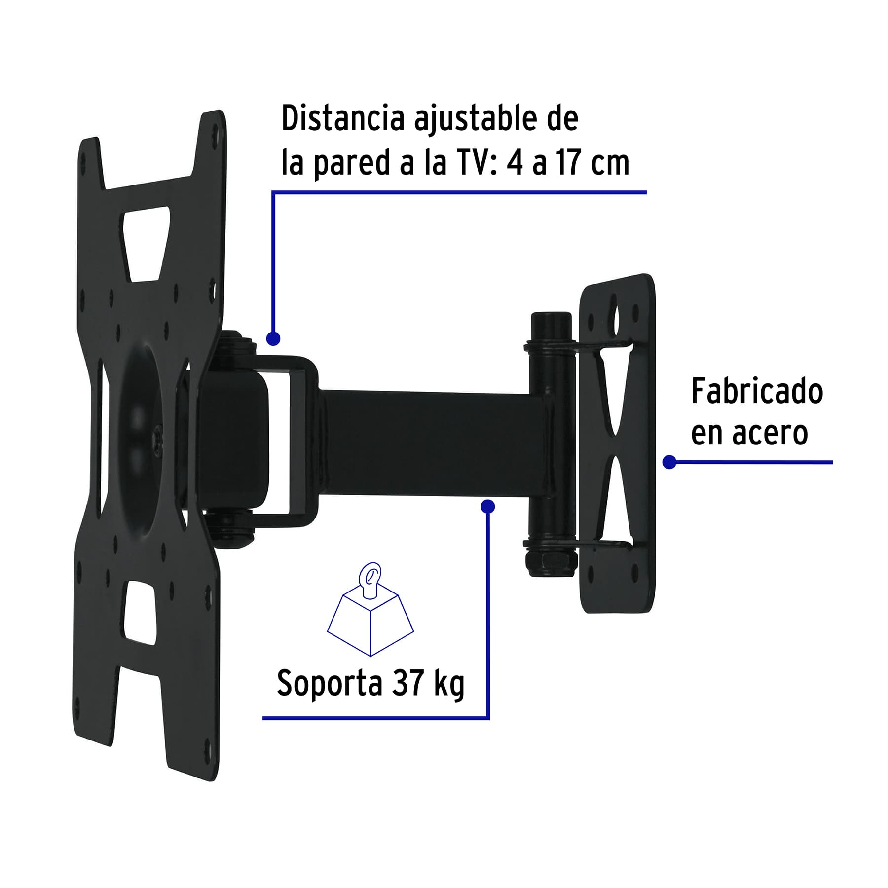 Soporte para pantallas 23' a 37' mov. angular y articulado, 46094