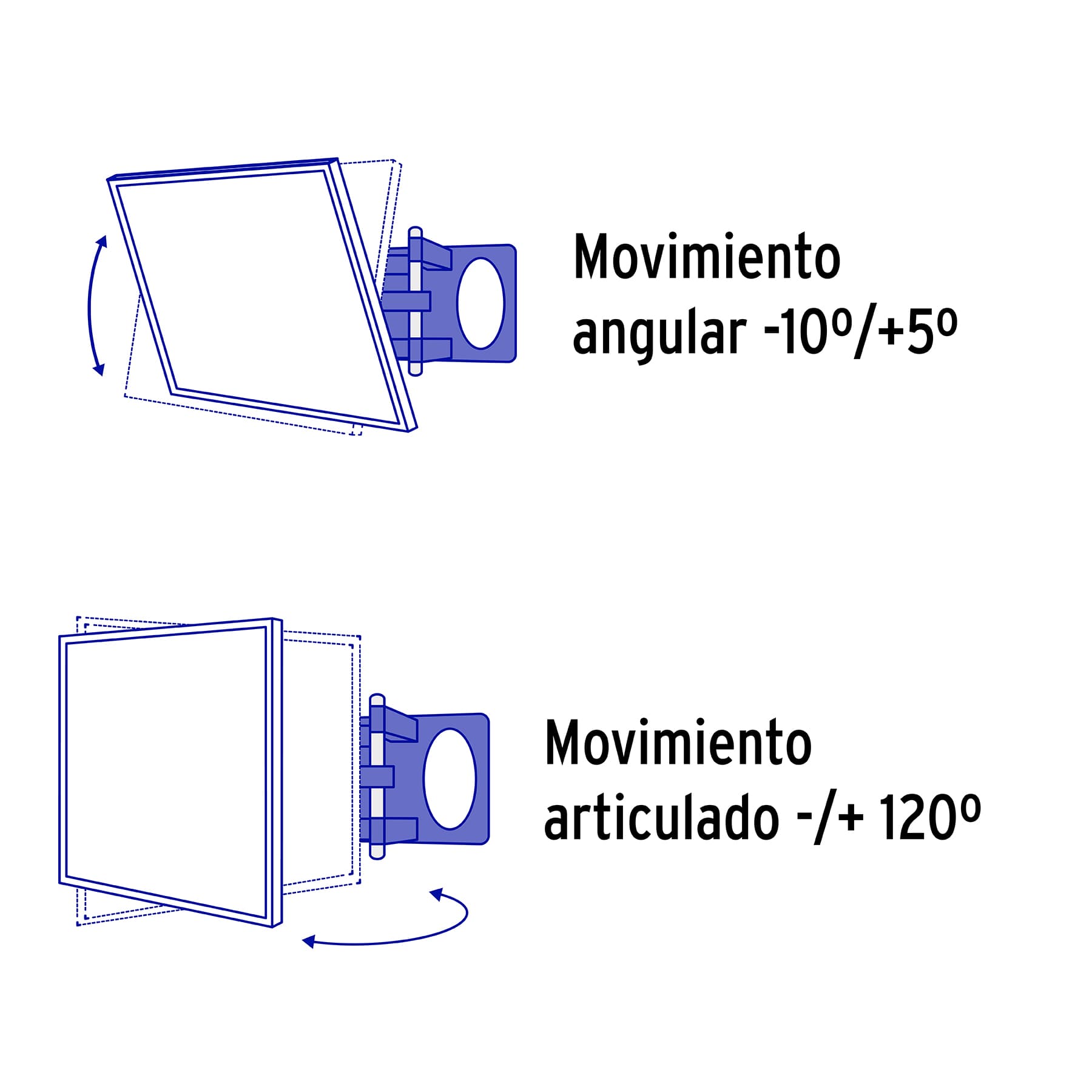 Soporte para pantallas 26' a 65' mov. angular y articulado, 46096