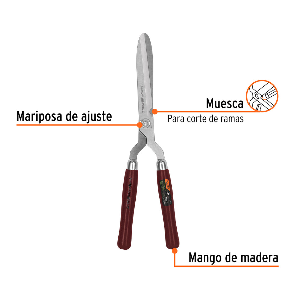 Tijera para poda 48 cm,forjada,mgos de madera, TRUPER EXPERT, 18371