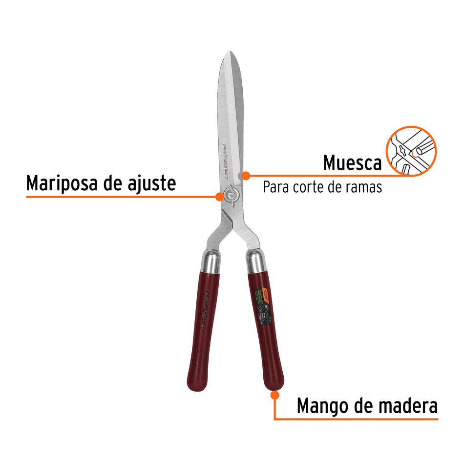 Tijera para poda 56 cm,forjada,mgos de madera, TRUPER EXPERT, 18372