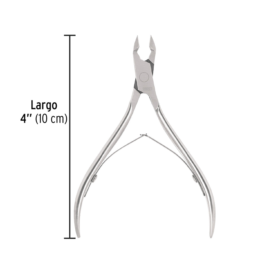 Alicate para manicure 4' cabeza recta, punta mediana, PRETUL Caja con 6, 28227