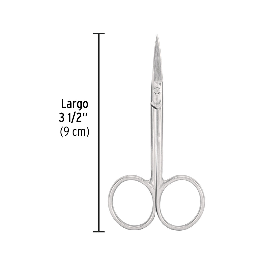 Tijera para manicure 3-1/2', punta fina, PRETUL Caja con 6, 28234