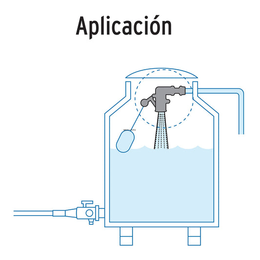 Válvula de POM, 1/2' para flotador, Foset Caja con 6, 48082