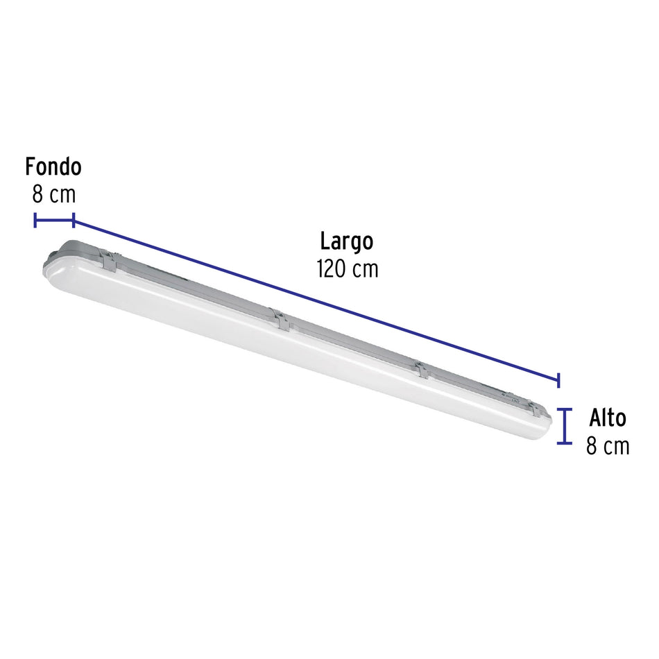 Luminario lineal de LED 36 W de sobreponer a prueba de vapor, 46862