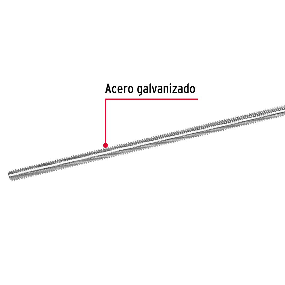 Varilla roscada de 1 m x 3/8', Fiero Caja con 12, 42413