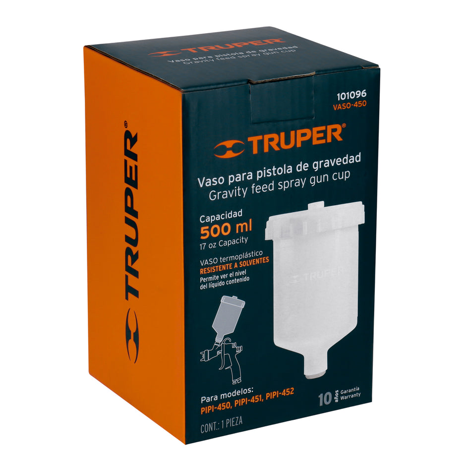 Vaso plástico de repuesto para PIPI-450/451/452, TRUPER, 101096