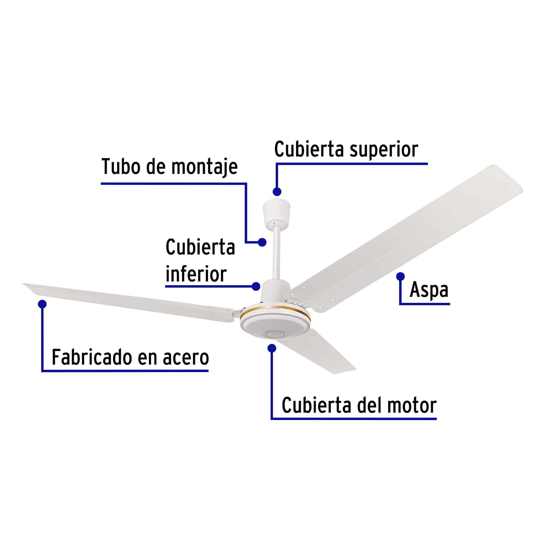 Ventilador de techo, 56', Volteck, 46560