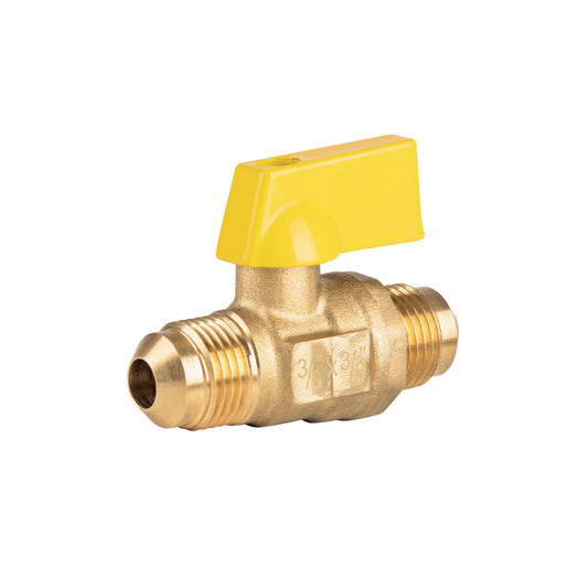 Válvula de control de latón p/gas, 3/8x3/8' Flare, FOSET Caja con 6, 44816