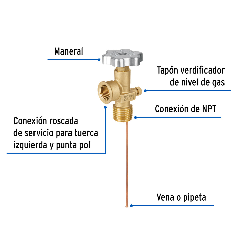 Válvula de servicio para tanque estacionario hasta 300 L Caja con 2, 47652