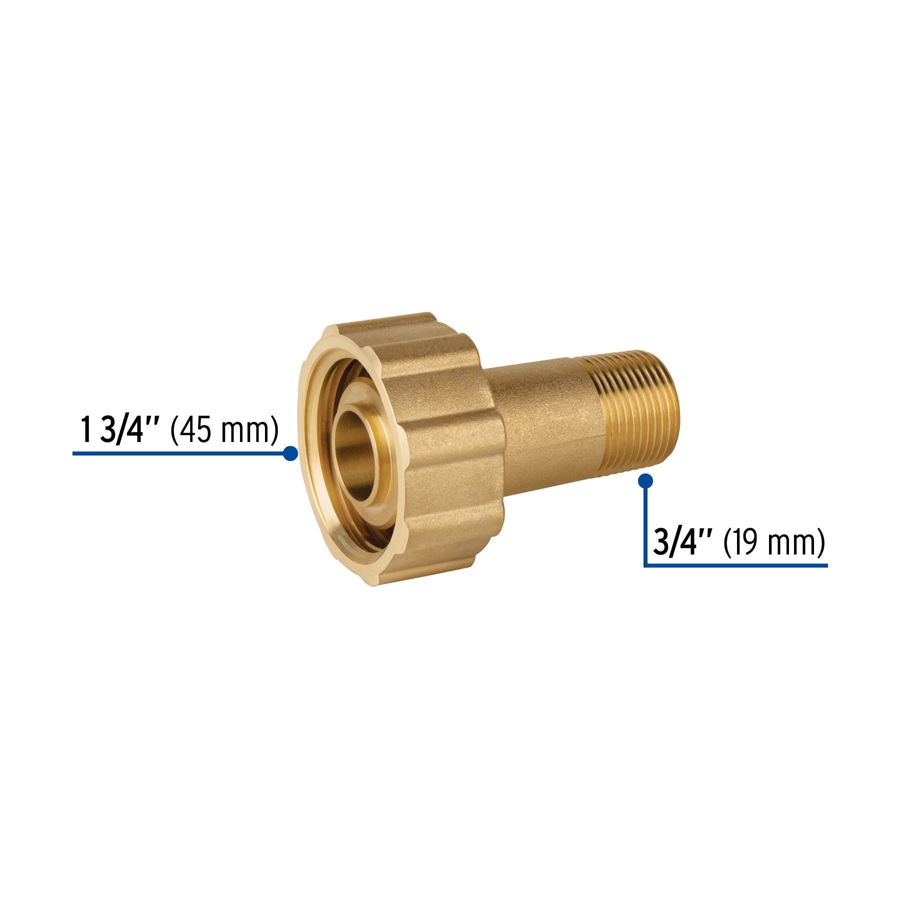 Acoplador llenado p/tanque estacionario,ACME 1-3/4x3/4'NPT, 47656