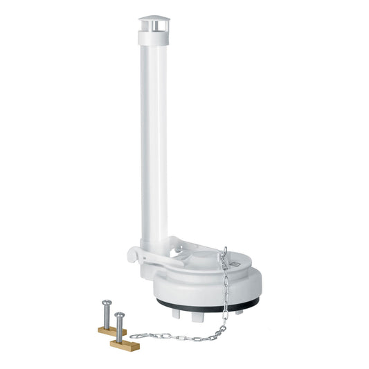Válvula de descarga 3' para WC de 1 pza, cadena inox, Foset Caja con 2, 46287