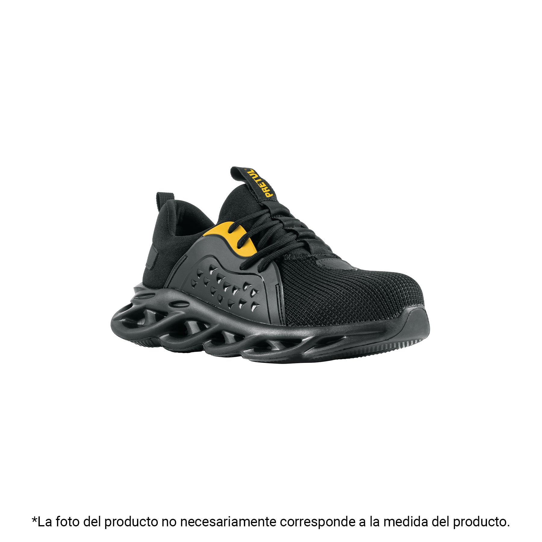 [PREVENTA] Tenis de seguridad #25, casquillo metálico, negros, PRETUL, 29906